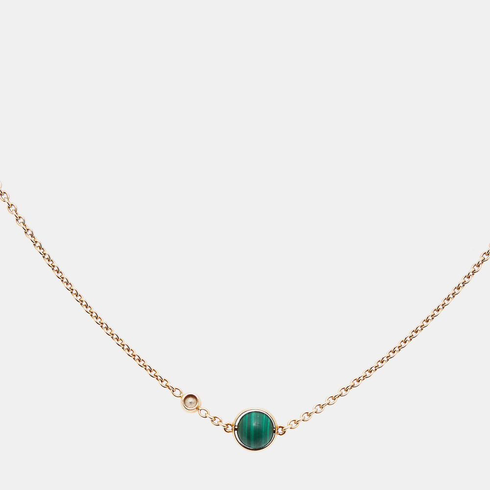 PIAGET Possession Malachite Diamond 18k Rose Gold Bracelet - Picture 2 of 7